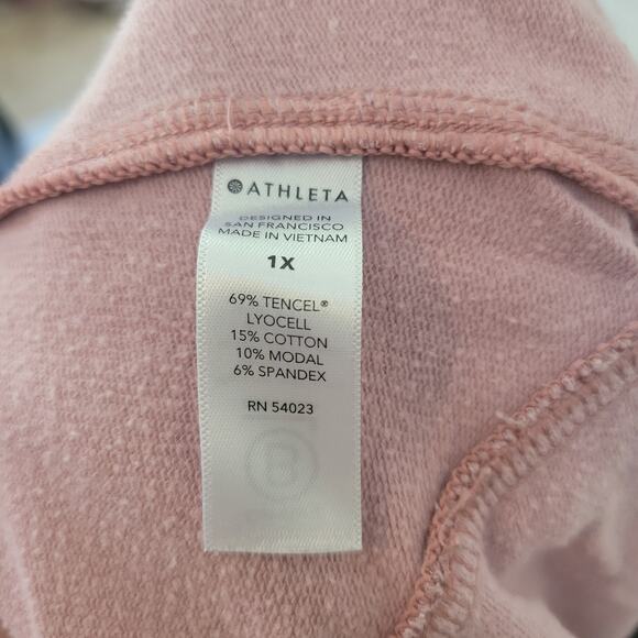 Athleta Size 1X Balance Printed Jogger Pants Mauve Purple Tie Dye Soft Knit - Picture 6 of 7